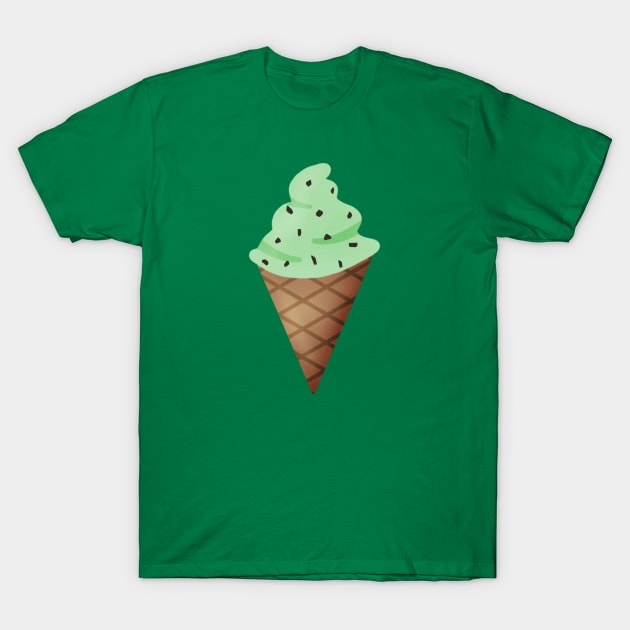 Mint Chocolate Chip Ice Cream T-Shirt by Kelly Louise Art